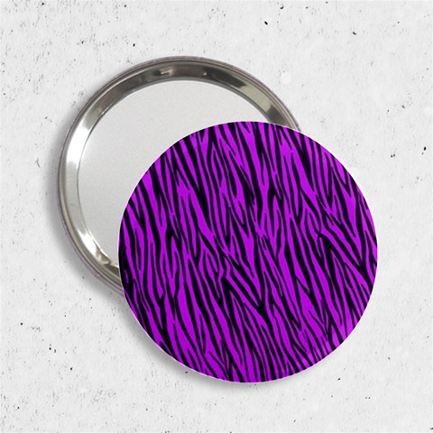 Purple Zebra Stripes 2.25  Handbag Mirror from ArtsNow.com Front