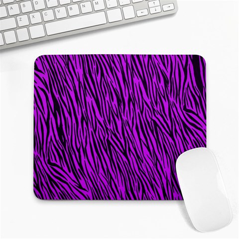 Purple Zebra Stripes Large Mousepad from ArtsNow.com Front