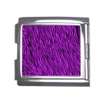 Purple Zebra Stripes Mega Link Italian Charm (18mm)