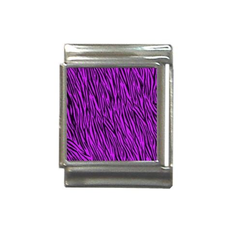 Purple Zebra Stripes Italian Charm (13mm) from ArtsNow.com Front