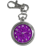 Purple Zebra Stripes Key Chain Watch