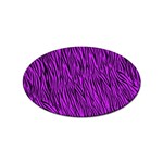 Purple Zebra Stripes Sticker (Oval)