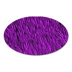 Purple Zebra Stripes Magnet (Oval)