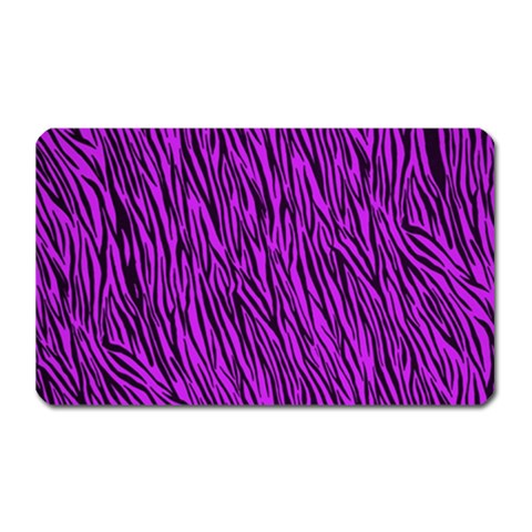 Purple Zebra Stripes Magnet (Rectangular) from ArtsNow.com Front