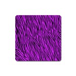 Purple Zebra Stripes Magnet (Square)