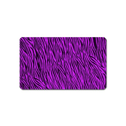 Purple Zebra Stripes Magnet (Name Card) from ArtsNow.com Front