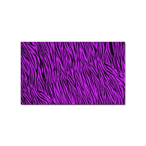 Purple Zebra Stripes Sticker Rectangular (10 pack) from ArtsNow.com Front