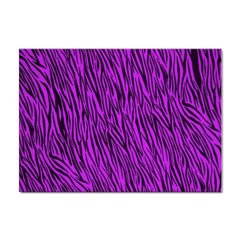 Purple Zebra Stripes Sticker A4 (10 pack) from ArtsNow.com Front