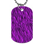 Purple Zebra Stripes Dog Tag (Two Sides)