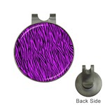 Purple Zebra Stripes Golf Ball Marker Hat Clip