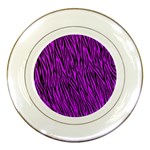 Purple Zebra Stripes Porcelain Plate