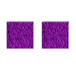 Purple Zebra Stripes Cufflinks (Square)