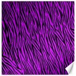 Purple Zebra Stripes Canvas 12  x 12 