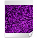 Purple Zebra Stripes Canvas 12  x 16 