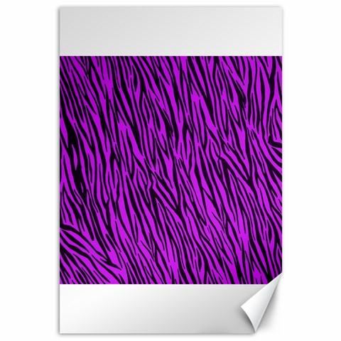 Purple Zebra Stripes Canvas 12  x 18  from ArtsNow.com 11.88 x17.36  Canvas - 1