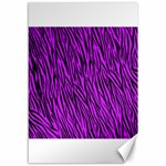 Purple Zebra Stripes Canvas 12  x 18 