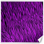 Purple Zebra Stripes Canvas 16  x 16 