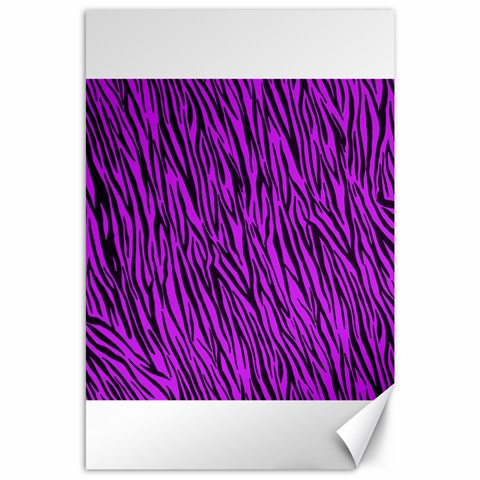 Purple Zebra Stripes Canvas 24  x 36  from ArtsNow.com 23.35 x34.74  Canvas - 1