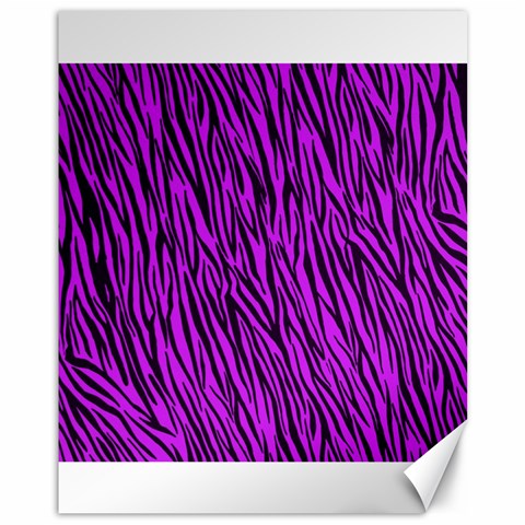 Purple Zebra Stripes Canvas 11  x 14  from ArtsNow.com 10.95 x13.48  Canvas - 1