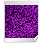 Purple Zebra Stripes Canvas 11  x 14 