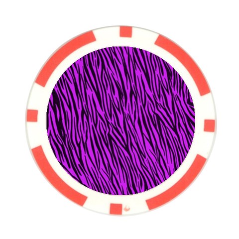 Purple Zebra Stripes Poker Chip Card Guard from ArtsNow.com Front