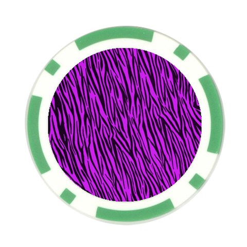 Purple Zebra Stripes Poker Chip Card Guard from ArtsNow.com Front