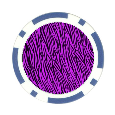 Purple Zebra Stripes Poker Chip Card Guard from ArtsNow.com Front