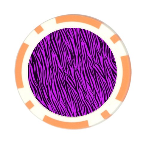 Purple Zebra Stripes Poker Chip Card Guard from ArtsNow.com Front