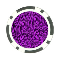 Purple Zebra Stripes Poker Chip Card Guard from ArtsNow.com Front