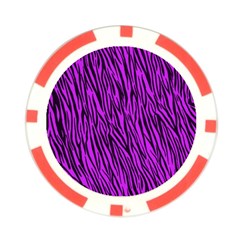 Purple Zebra Stripes Poker Chip Card Guard from ArtsNow.com Front