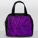 Purple Zebra Stripes Classic Handbag (One Side)