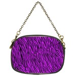 Purple Zebra Stripes Chain Purse (One Side)