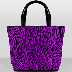 Purple Zebra Stripes Bucket Bag from ArtsNow.com Front