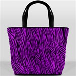 Purple Zebra Stripes Bucket Bag