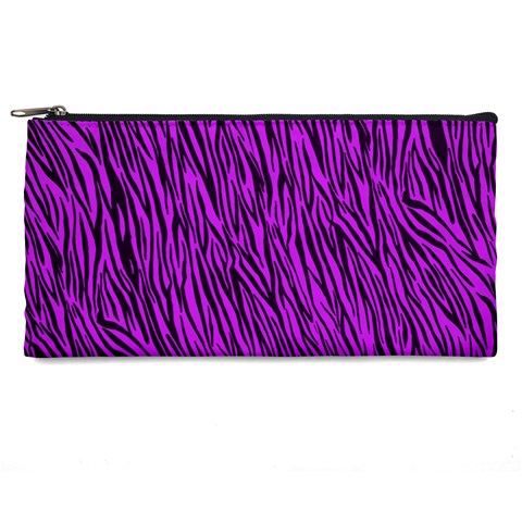 Purple Zebra Stripes Pencil Case from ArtsNow.com Front