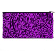 Purple Zebra Stripes Pencil Case from ArtsNow.com Back