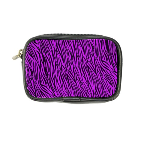 Purple Zebra Stripes Coin Purse from ArtsNow.com Front