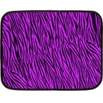 Purple Zebra Stripes Double Sided Fleece Blanket (Mini)