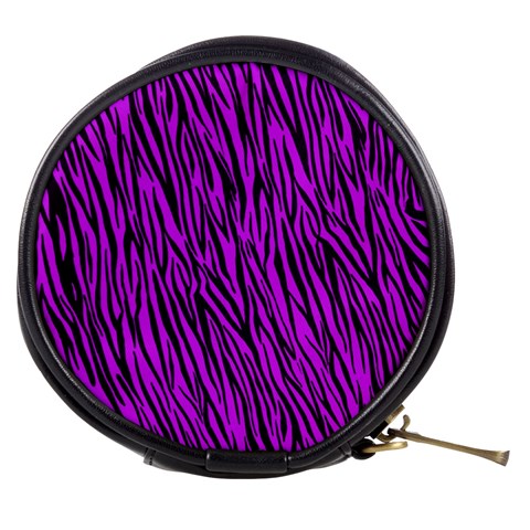 Purple Zebra Stripes Mini Makeup Bag from ArtsNow.com Front