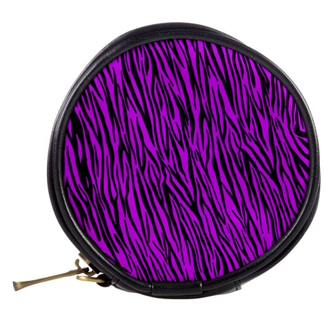 Purple Zebra Stripes Mini Makeup Bag from ArtsNow.com Back