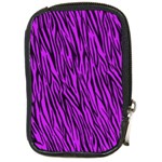 Purple Zebra Stripes Compact Camera Leather Case