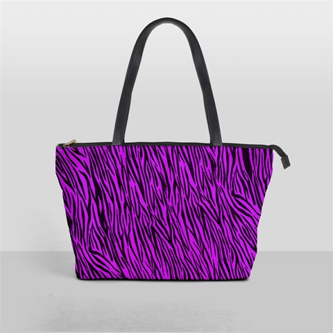 Purple Zebra Stripes Classic Shoulder Handbag from ArtsNow.com Front