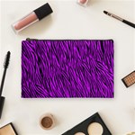 Purple Zebra Stripes Cosmetic Bag (Medium)