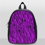 Purple Zebra Stripes School Bag (Small)