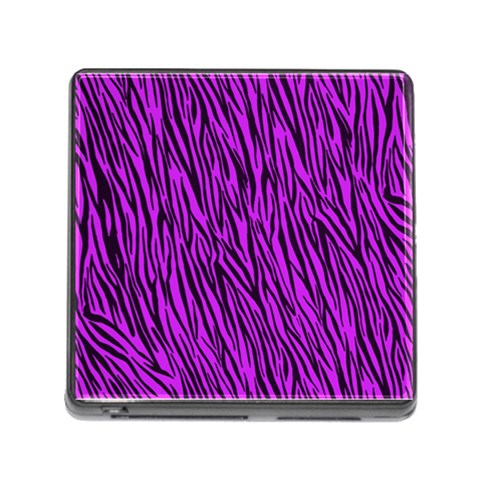 Purple Zebra Stripes Memory Card Reader (Square) from ArtsNow.com Front