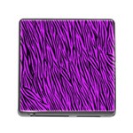 Purple Zebra Stripes Memory Card Reader (Square)