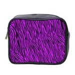 Purple Zebra Stripes Mini Toiletries Bag (Two Sides)