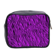 Purple Zebra Stripes Mini Toiletries Bag (Two Sides) from ArtsNow.com Back