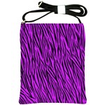 Purple Zebra Stripes Shoulder Sling Bag