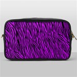 Purple Zebra Stripes Toiletries Bag (One Side)